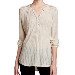Lucky Brand Cream Long Sleeve Henley